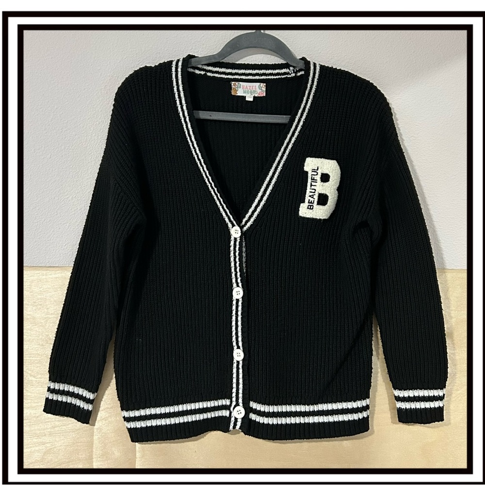 Hazel Moon Big Girls College Style Knit Cardigan Size 16